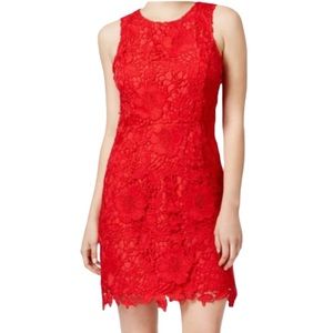 NWT ASTR Coral Lace Overlay Dress Size Extra Small